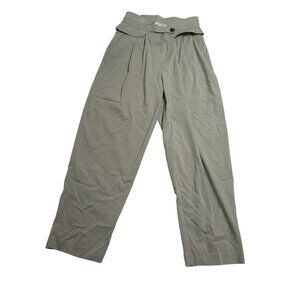 Rolling Paper High Rise Pleated Pants in Sage